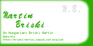 martin briski business card